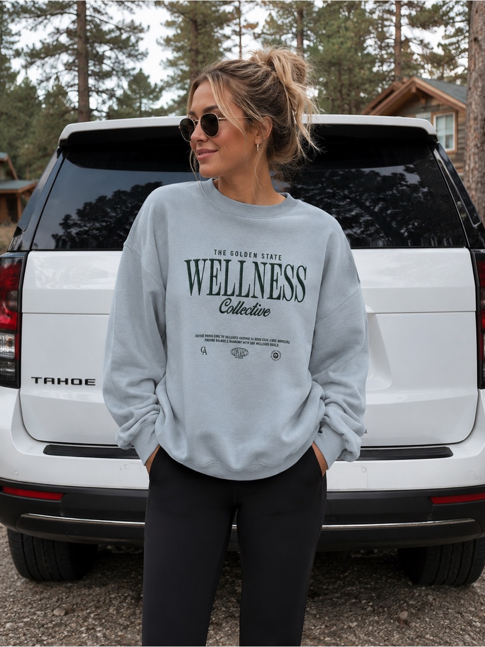 OLD NAVY SoComfy Oversized Tunic Crew Neck Sweatshirt California Wellness - XL
